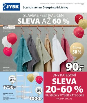 akční leták Jysk 27.9.2022-18.10.2022