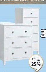 Komoda NORDBY 5 zásuvek