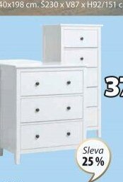 Komoda NORDBY 5 zásuvek