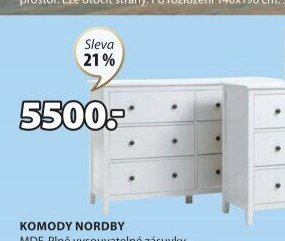 Komoda Nordby (3+3 zásuvky)