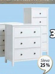 Komoda NORDBY 5 zásuvek