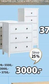 Komoda Nordby (3 zásuvky)