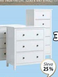 Komoda NORDBY (5 zásuvek)