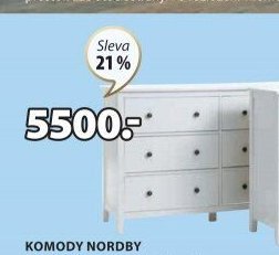 Komody NORDBY (3+3 zásuvky)