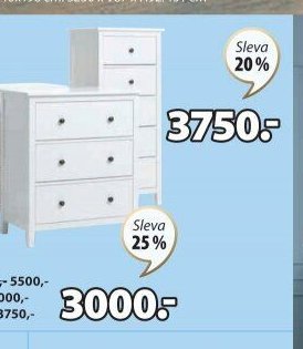 Komoda NORDBY 5 zásuvek