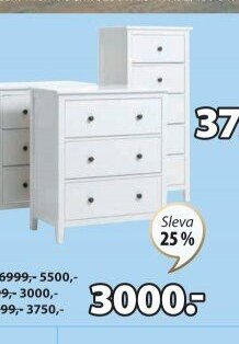 Komoda NORDBY 3 zásuvky