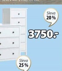 Komoda NORDBY 5 zásuvek