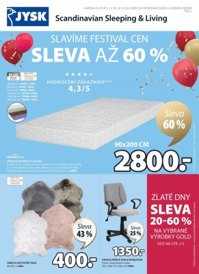akční leták Jysk 21.9.2022-18.10.2022