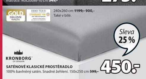 SATÉNOVÉ KLASICKÉ PROSTĚRADLO