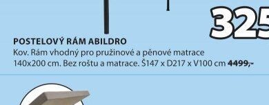 POSTELOVÝ RÁM ABILDRO