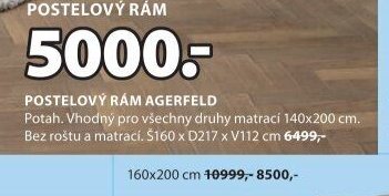 POSTELOVÝ RÁM AGERFELD