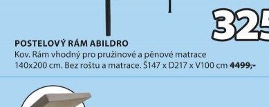POSTELOVÝ RÁM ABILDRO