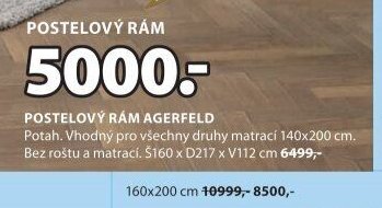 POSTELOVÝ RÁM AGERFELD