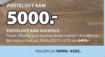 POSTELOVÝ RÁM AGERFELD