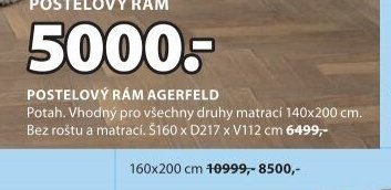 POSTELOVÝ RÁM AGERFELD