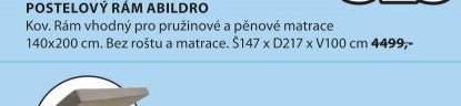 POSTELOVÝ RÁM ABILDRO