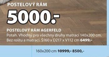 POSTELOVÝ RÁM AGERFELD
