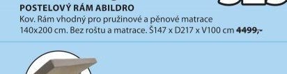 POSTELOVÝ RÁM ABILDRO