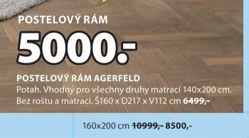 POSTELOVÝ RÁM AGERFELD