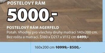 POSTELOVÝ RÁM AGERFELD