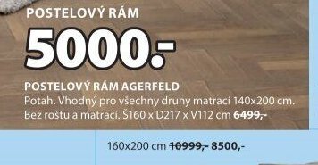 POSTELOVÝ RÁM AGERFELD