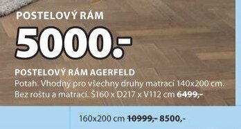 POSTELOVÝ RÁM AGERFELD