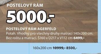 Postelový rám AGERFELD