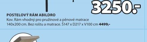 Postelový rám ABILDRO