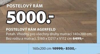 POSTELOVÝ RÁM AGERFELD