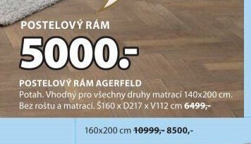 POSTELOVÝ RÁM AGERFELD