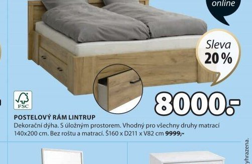 POSTELOVÝ RÁM LINTRUP