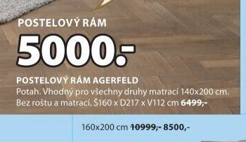 POSTELOVÝ RÁM AGERFELD