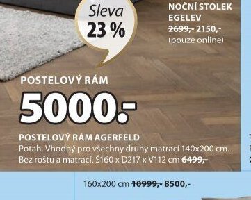 Postelový rám AGERFELD