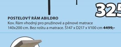 POSTELOVÝ RÁM ABILDRO