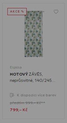 Esposa HOTOVÝ ZÁVĚS, neprůsvitné, 140/245 cm