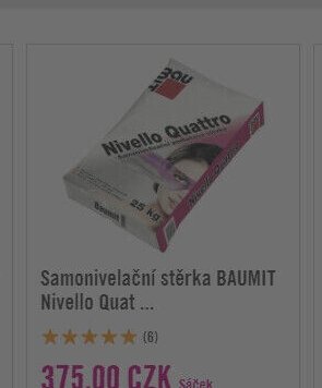 Samonivelační stěrka BAUMIT Nivello Quat