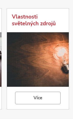 Vlastnosti světelných zdrojů