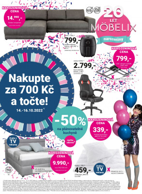 akční leták Möbelix 10.10.2022-23.10.2022