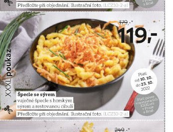 Špecle se sýrem