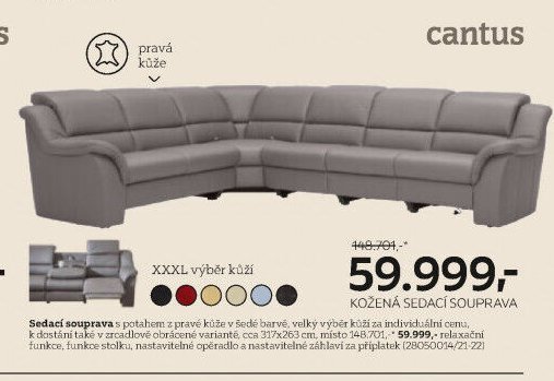 KOŽENÁ SEDACÍ SOUPRAVA (cantus)