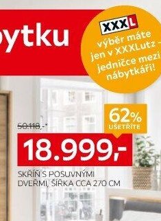 SKŘÍŇ S POSUVNÝMI DVEŘMI, ŠÍŘKA CCA 270 CM