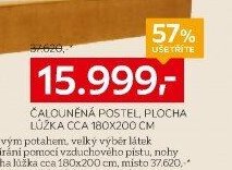 ČALOUNĚNÁ POSTEL, PLOCHA LŮŽKA CCA 180X200 CM