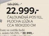 ČALOUNĚNÁ POSTEL, PLOCHA LŮŽKA CCA 180X200 CM
