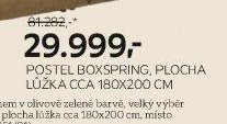 POSTEL BOXSPRING, PLOCHA LŮŽKA CCA 180X200 CM