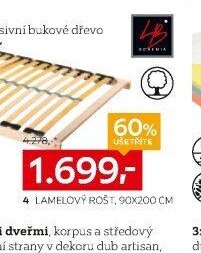4 LAMELOVÝ ROŠT, 90X200 CM