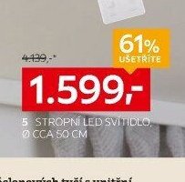 Stropní LED svítidlo, cca 50 cm