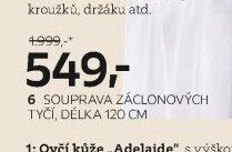 Souprava záclonových tyčí, délka 120 cm
