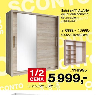 Šatní skříň ALANA