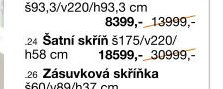 Šatní skříň š175/v220/h58 cm
