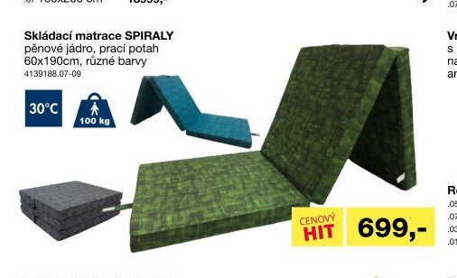 Skládací matrace SPIRALY